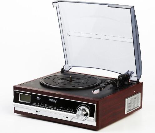 Produktbild Camry CR 1113 Audio-Plattenspieler mit Riemenantrieb, Cappuccino, Chrom, Holz (Halbautomatisch)