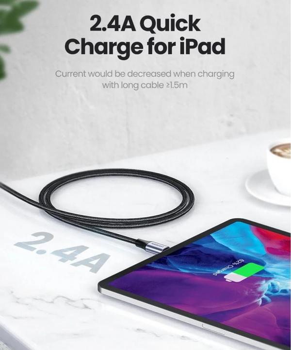 Produktbild Ugreen Lightning USB Nylon Alu MFi (1.50 m, USB 2.0)