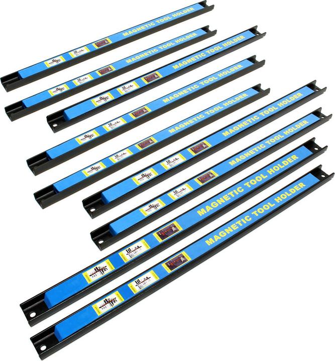 Produktbild Wiltec Magnetleiste 9er Set 46cm Werkzeughalter Werkstatt Schiene Wandhalterung