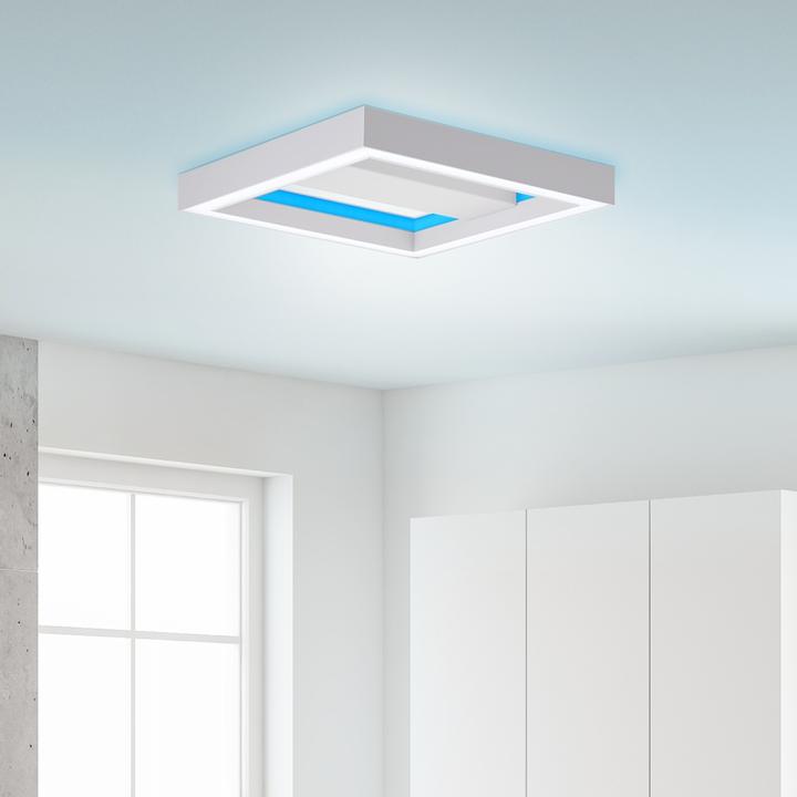 Image du produit Brilliant Icarus LED 18W/WA/DE/1800lm/CCT/DIM/RGB/RC Applique et plafonnier 30x30cm (1800 lm)