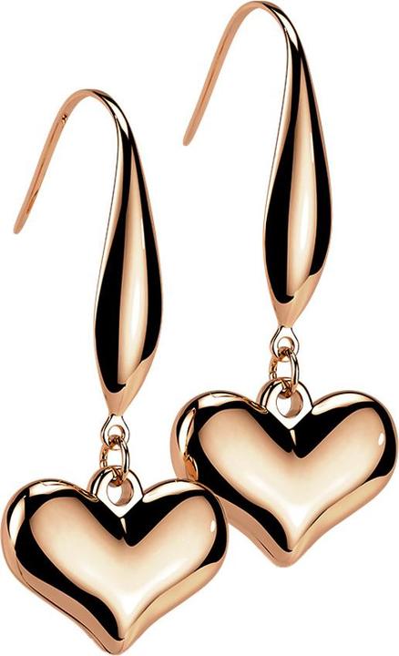 Star Piercing Ohrring rosegold Anhänger Herz (Chirurgenstahl)