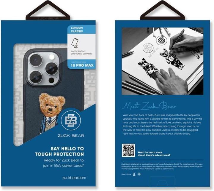 Actual product image OEM Headphone case Zuck Bear ZUCK BEAR case LONDON CLASSIC for IPHONE 16 Pro westminster ace (Apple iPhone 16 Pro)