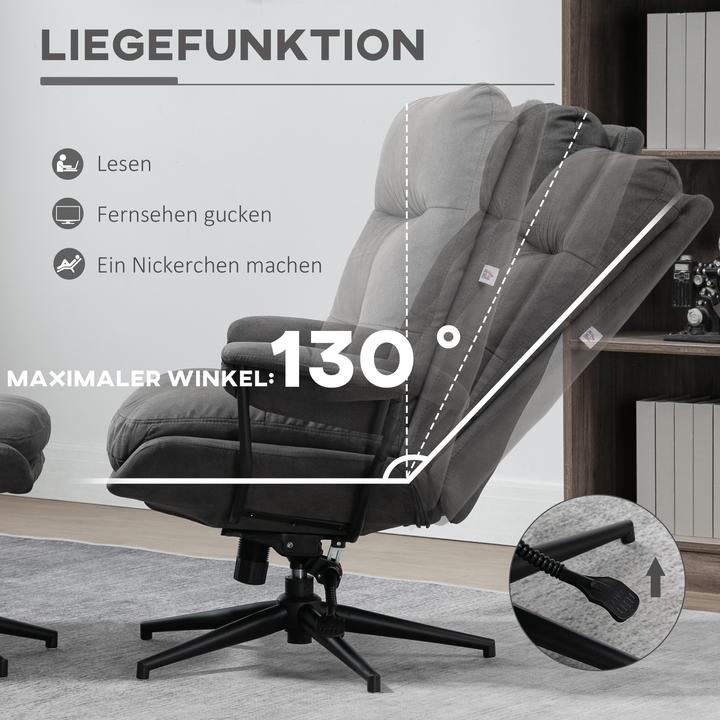 Produktbild Homcom Relaxsessel mit Hocker