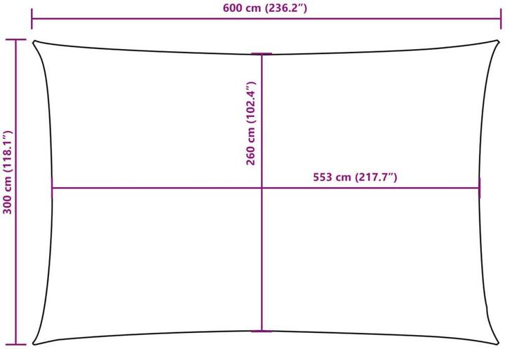 Produktbild VidaXL Sonnensegel (300 x 600 cm)