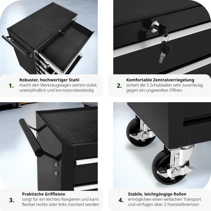 Image du produit tectake Chariot à outils (1 x)