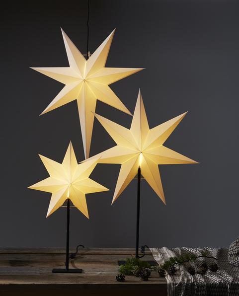 Actual product image Star Trading Paper star on base FROZEN white 34x55cm 1 LED E14