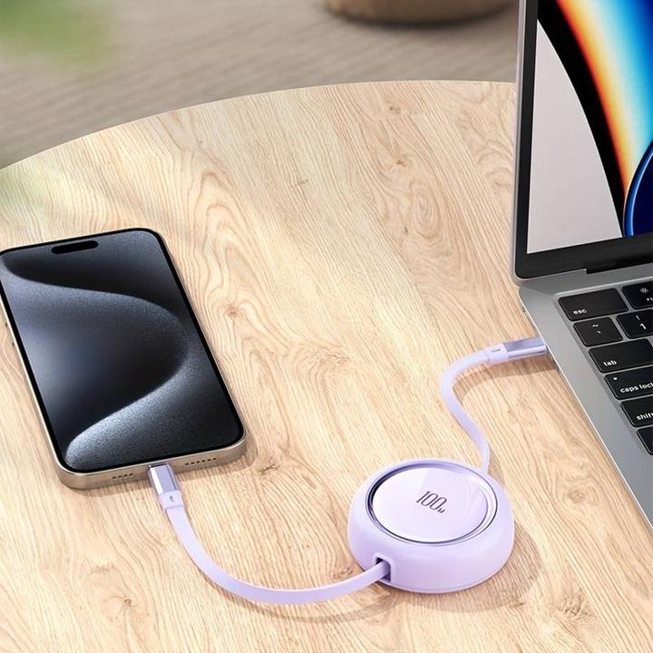 Immagine prodotto PhoneLook Cavo retrattile USB-C di doppio tipo con ricarica rapida QC3.0 100W t (USB 3.0, 100 W)