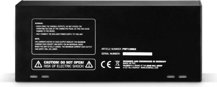 Image du produit Palmer Audio PWT 12 MK 2 Bloc d'alimentation universel (Instruments Pédale)