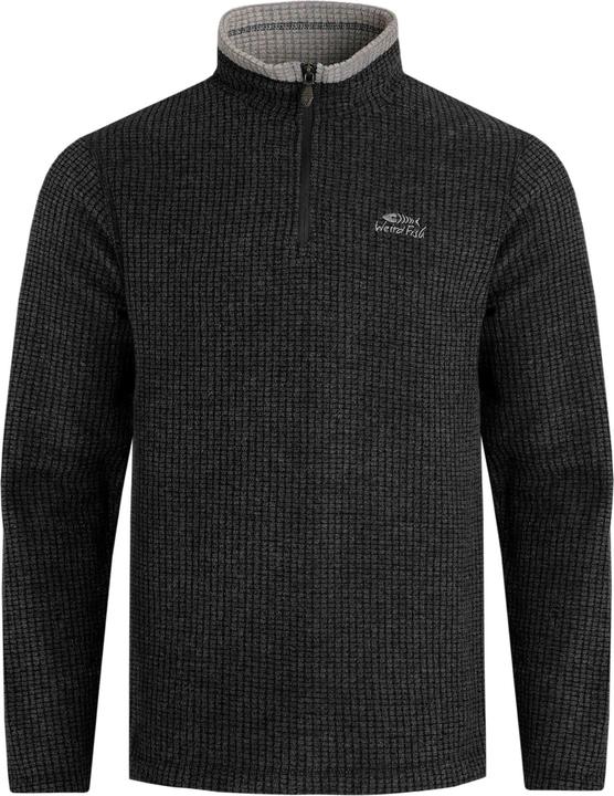 Actual product image Weird Fish Mens Newark Grid Eco Friendly Quarter Zip Fleece Top (4XL)