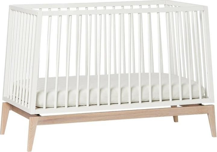 Leander Babybett Luna, Weiss/Eiche (120x60 cm) (120 x 60 cm)