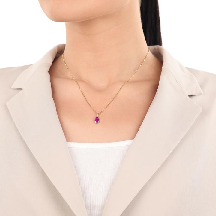 Image du produit Amor Pendentif pour femme, or 375, verre (Or 375, 9 ct)