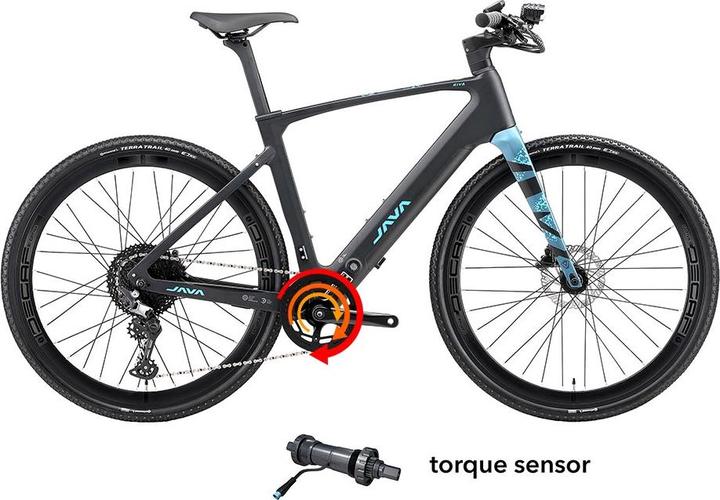 Mobygo JAVA Riva Carbon schwarz-blau (49 cm)