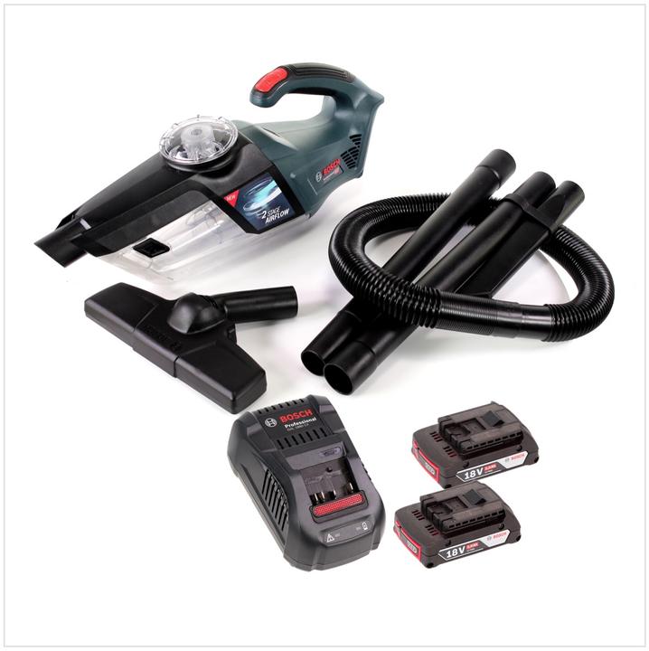 Actual product image Bosch Professional Bosch GAS 18V-1 Professional Cordless Vacuum Cleaner Li-Ion + 2x Batteries 2.0 Ah + Charger GAL