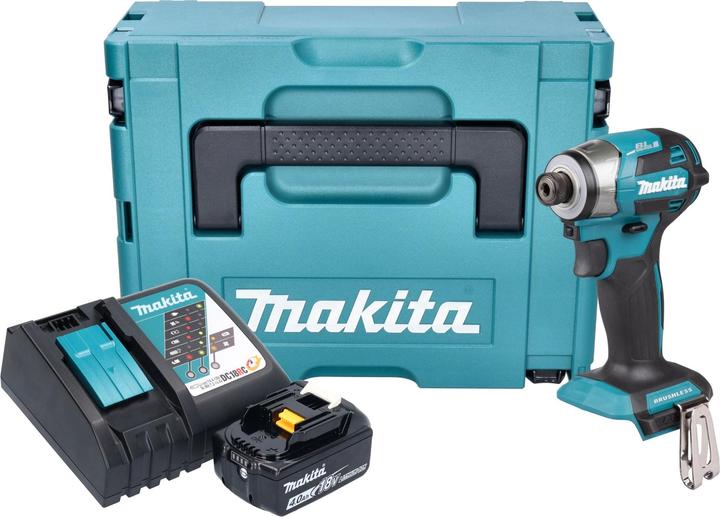 Produktbild Makita DTD 173 RM1J Akku Schlagschrauber 18 V 180 Nm 1/4“ Brushless + 1x Akku 4,0 Ah + Ladegerät + (Akkubetrieb)