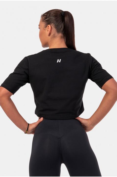 Immagine prodotto Nebbia Crop Top 600 nero con logo minimalista (XS)
