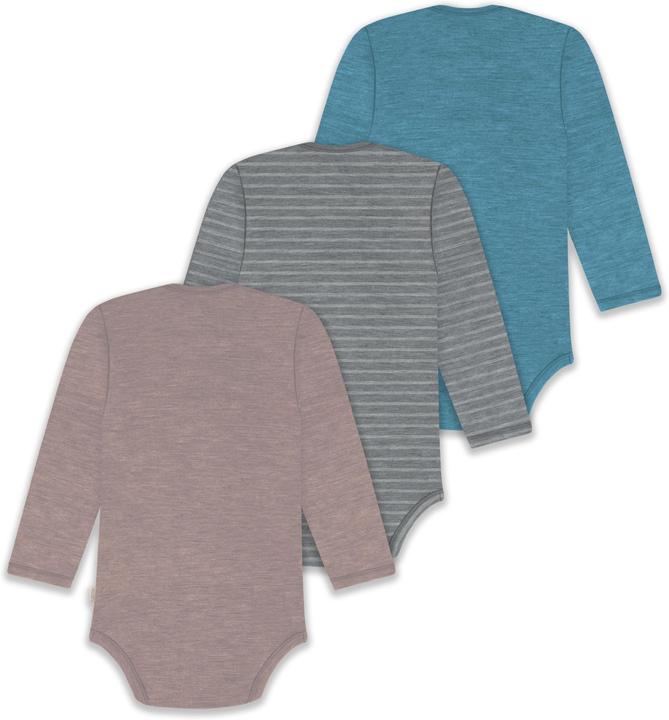 Image du produit Normani Lot de 3 Body Mérinos Bébé manches longues "Auckland" - 9383 (56)