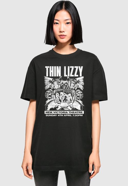 Actual product image Merchcode Ladies Thin Lizzy - New Victoria Theatre Oversized Boyfriend Tee - 160043 (M)