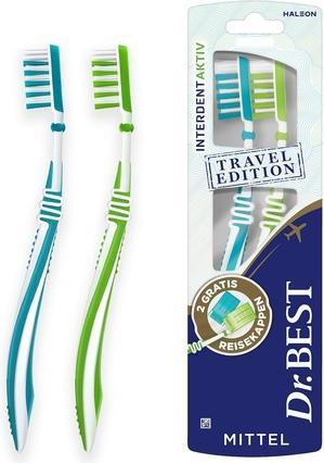 Dr.Best Interdent Aktiv Travel Edition Medium für die gründliche Reinigung zwischen den Zähnen - 2er-Pack (2 x)
