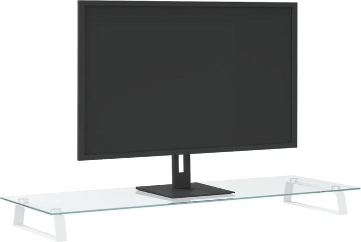Produktbild VidaXL Monitorständer Weiss 100x35x8 cm Hartglas und