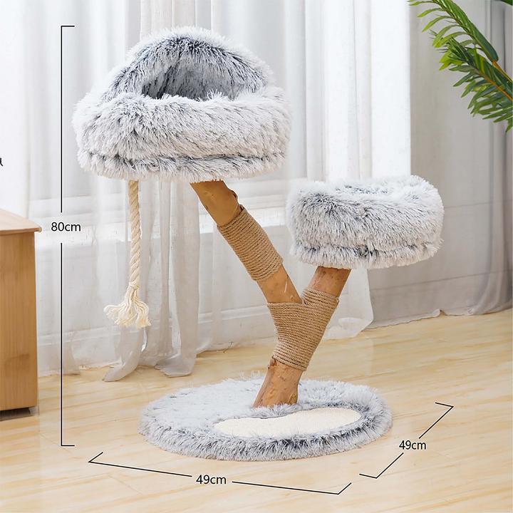 Actual product image Fudajo Designer scratching post (80 cm, Cream, Grey)