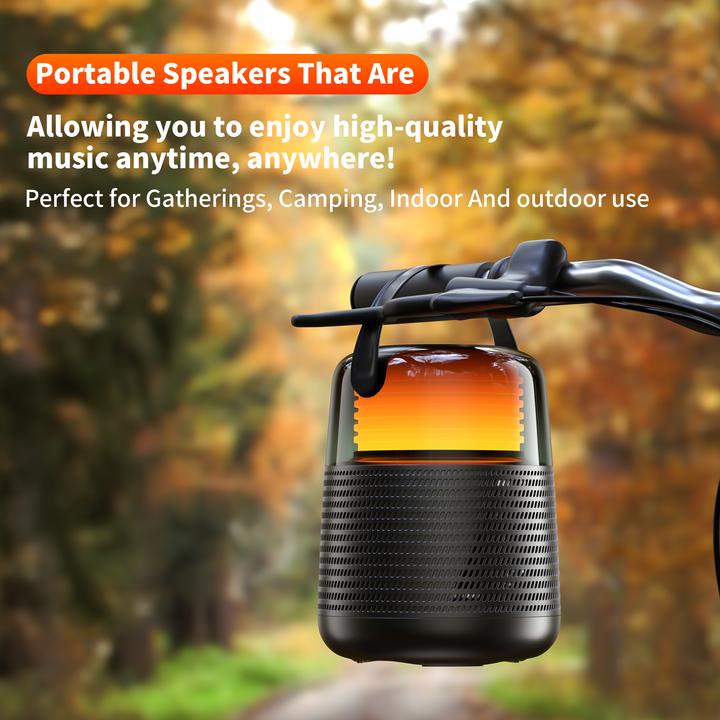 Produktbild Qere Bluetooth 5.3 Lautsprecher HF55 20W 3D Surround Sound LED Licht IPX5 & USB-C