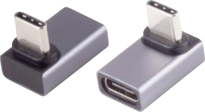 BKL Electronic USB-C® Adapter, 4.0, 90° Winkel oben/unten, Pro Adapter, gewinkelt 10080136 BK