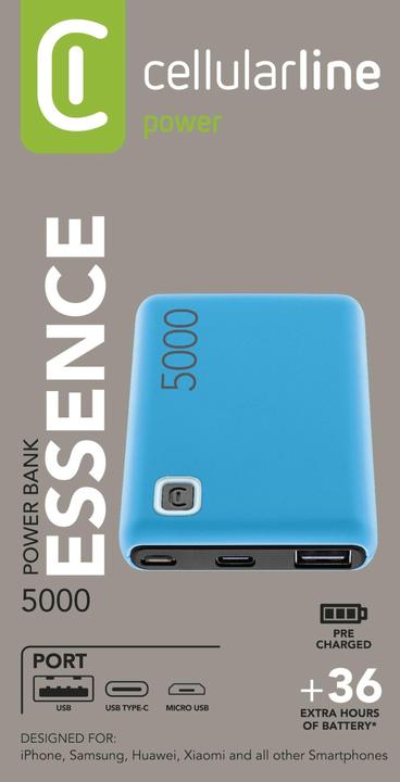 Actual product image Cellularline Essence 5000 (5000 mAh, 12 W, 18.50 Wh)
