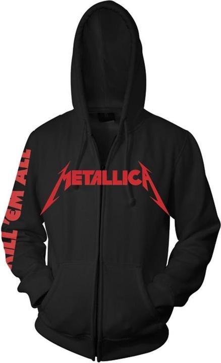 Immagine prodotto Metallica Kill Em All Felpa con Cappuccio e Zip Intera Adulto Unisex (L)