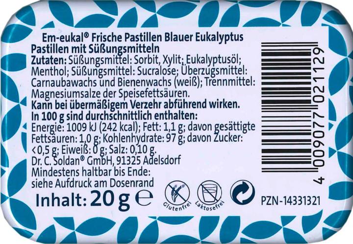 Produktbild Em-eukal Frische Pastillen blauer Eukalyptus zuckerfrei mit Xylit (1 Stk., 20 g)