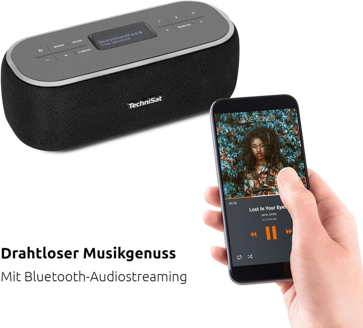 Immagine prodotto TechniSat VIOLA BT 1 - Tragbarer Bluetooth-Lautsprecher mit DAB+ (DAB, VHF, Bluetooth)
