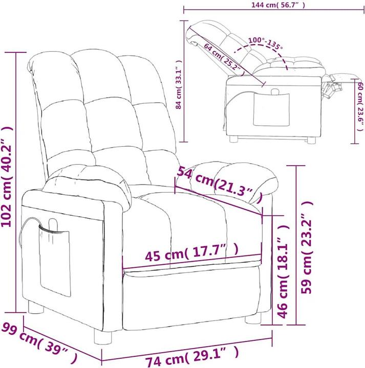 Produktbild VidaXL Massagesessel