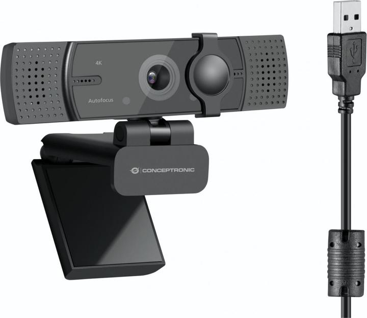Image du produit Conceptronic Webcam AMDIS -UltraHD autofocus avec double microphone (8.60 Mpx)