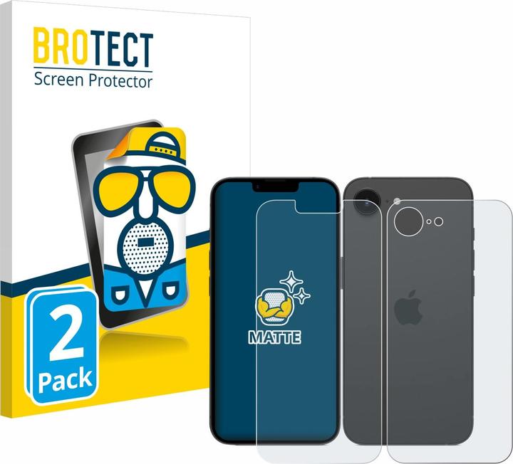 Productafbeelding BROTECT Entspiegelungsfolie Displayschutz Displayschutzfolie Folie Matt (2 Stuk, Apple iPhone 16e)