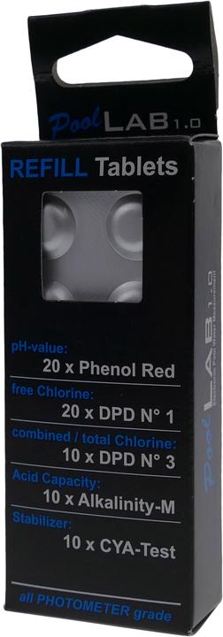 Water ID Ersatztabletten Nachfüllpackung für PoolLab 1.0 (200 g)