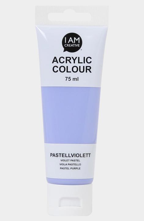 Actual product image I Am Creative Basic acrylic, water-based acrylic paint, 75 ml (pastel violet, 75 ml)