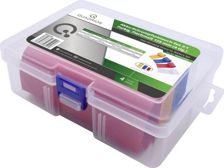Actual product image Quadrios Battery shrink tubing set 21 flat size (4 x)