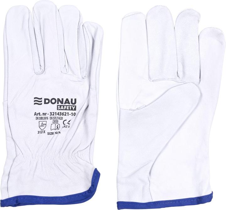 Produktbild Donau Safety Arbeitshandschuhe, Ziegenleder, Grösse 11/XXL, weiss (11, XXL)