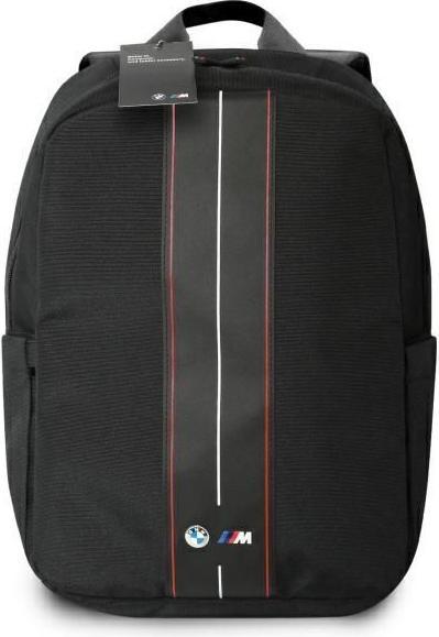 BMW Backpack BMBP15COMPVSKR 16" Black Nylon Red Stripe