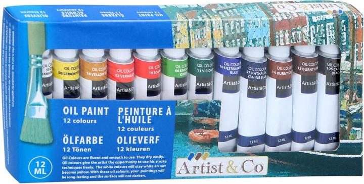 Artist&Co Ölgemälde, 12St. (Mehrfarbig, 12 ml)