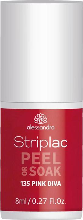Actual product image Alessandro Striplac Peel or Soak Pink Diva 8 ml (No. 908 - Pink Diva, Peelable nail polish)