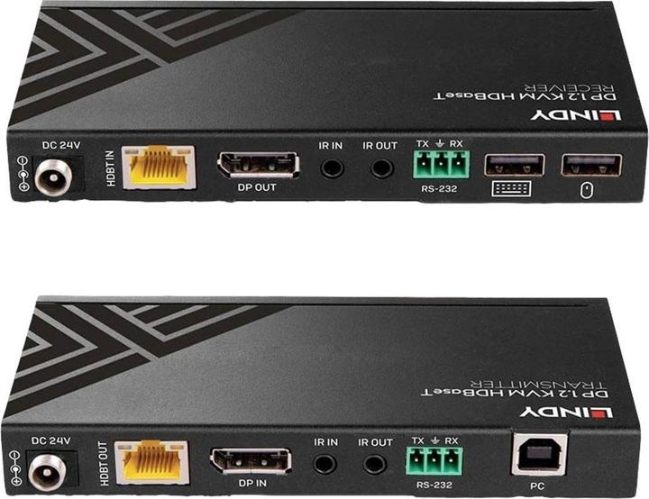 Actual product image Lindy 150m Cat.6 Displayport &USB KVM HDBaseT Ext IR/RS232