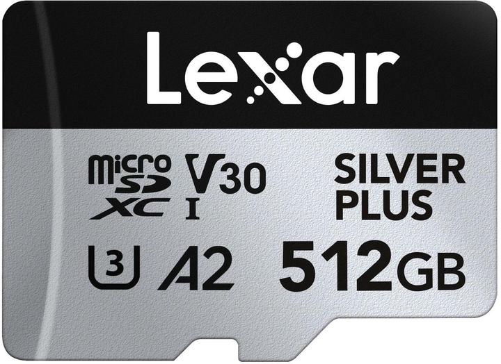 Actual product image Lexar Silver Plus (512 GB, microSDXC, U3, UHS-I)