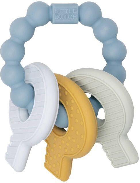 Actual product image Rubo Toys Little Dutch Silicone Teething toy keychain blue