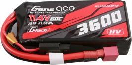 Immagine prodotto Gens Ace G-Tech 3600mAh 11.4V 3S1P 60C Batteria Lipo ad alta tensione con connettore a T (11.40 V, 3600 mAh)