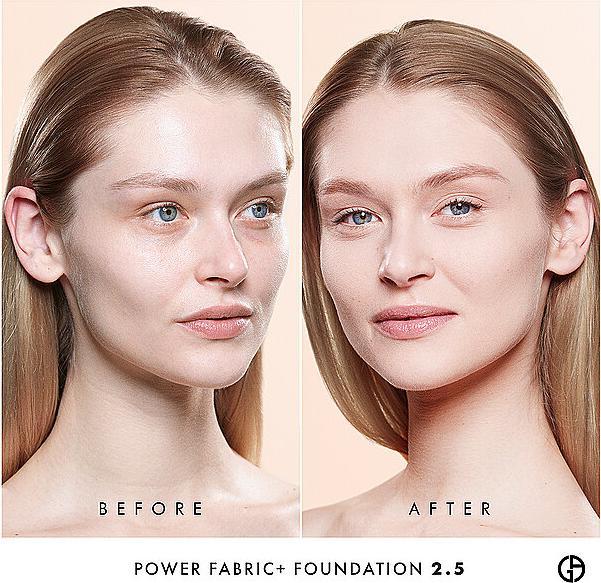 Actual product image Giorgio Armani Matt Makeup Power Fabric + ( Ultra Longwear Weightless Matte Foundation) 30 ml - (Camel)