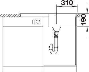Produktbild Blanco Sona 5 S (Aufsatzspülbecken, 86 cm, 50 cm)