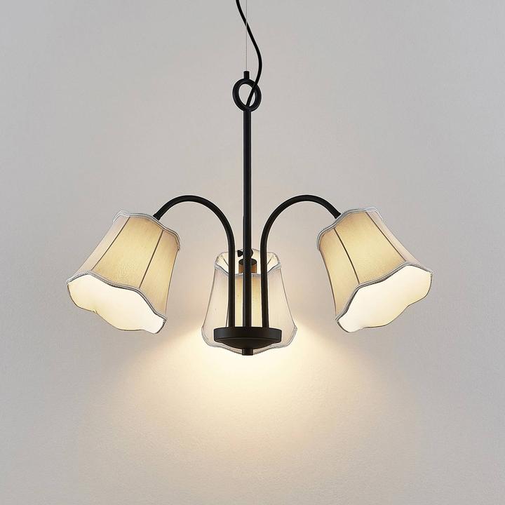 Immagine prodotto Lucande Lampada a sospensione Binta 3 Grigio Argento (E14)