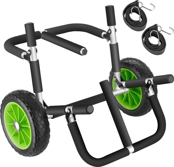 tectake Chariot de transport pour planche de surf WaveWheel, pliable, pour 2 planches