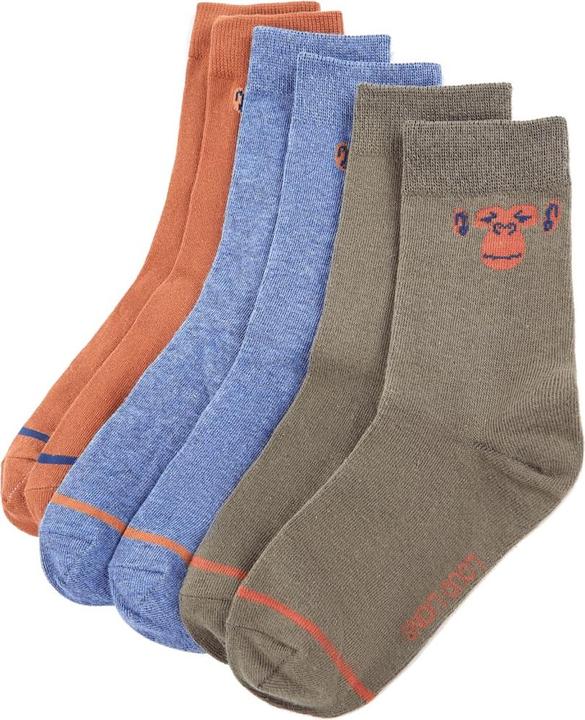Cognac, Khaki, Blau-Melange