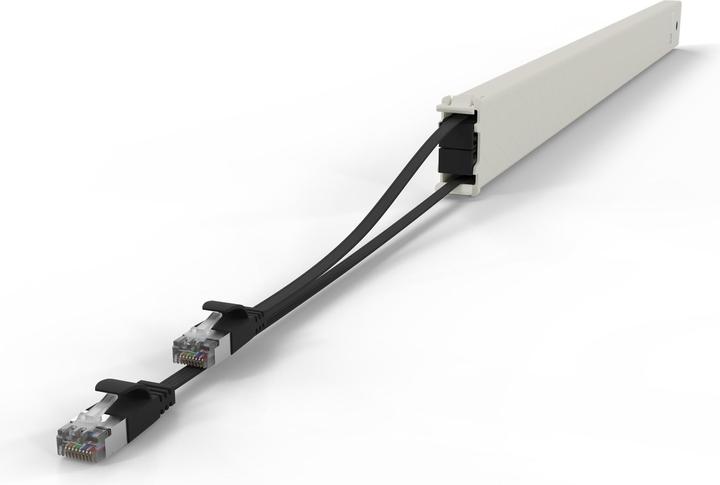 Produktbild PATCHBOX one / Cassette / 46RU / Cat 6A, STP, 2.5 m, Schwarz (STP, CAT6a, 2.50 m)